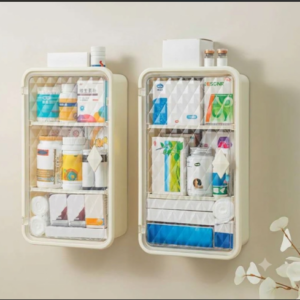 Wall mounted medicine box organizer
